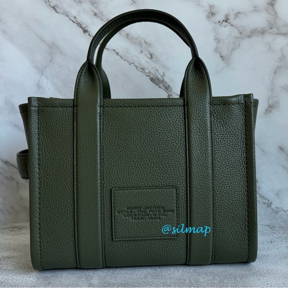 EUC - Marc Jacobs The Leather Tote Bag Small - Bronze Green - Picture 3 of 9